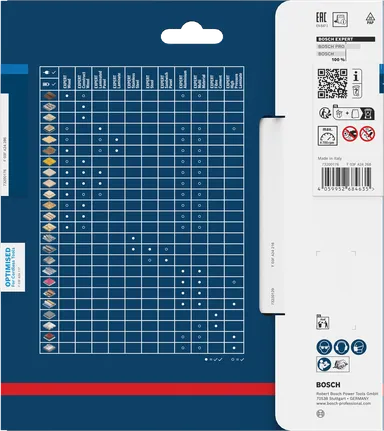 Bosch EXPERT roostevabast terasest ringsaelehe pakend.